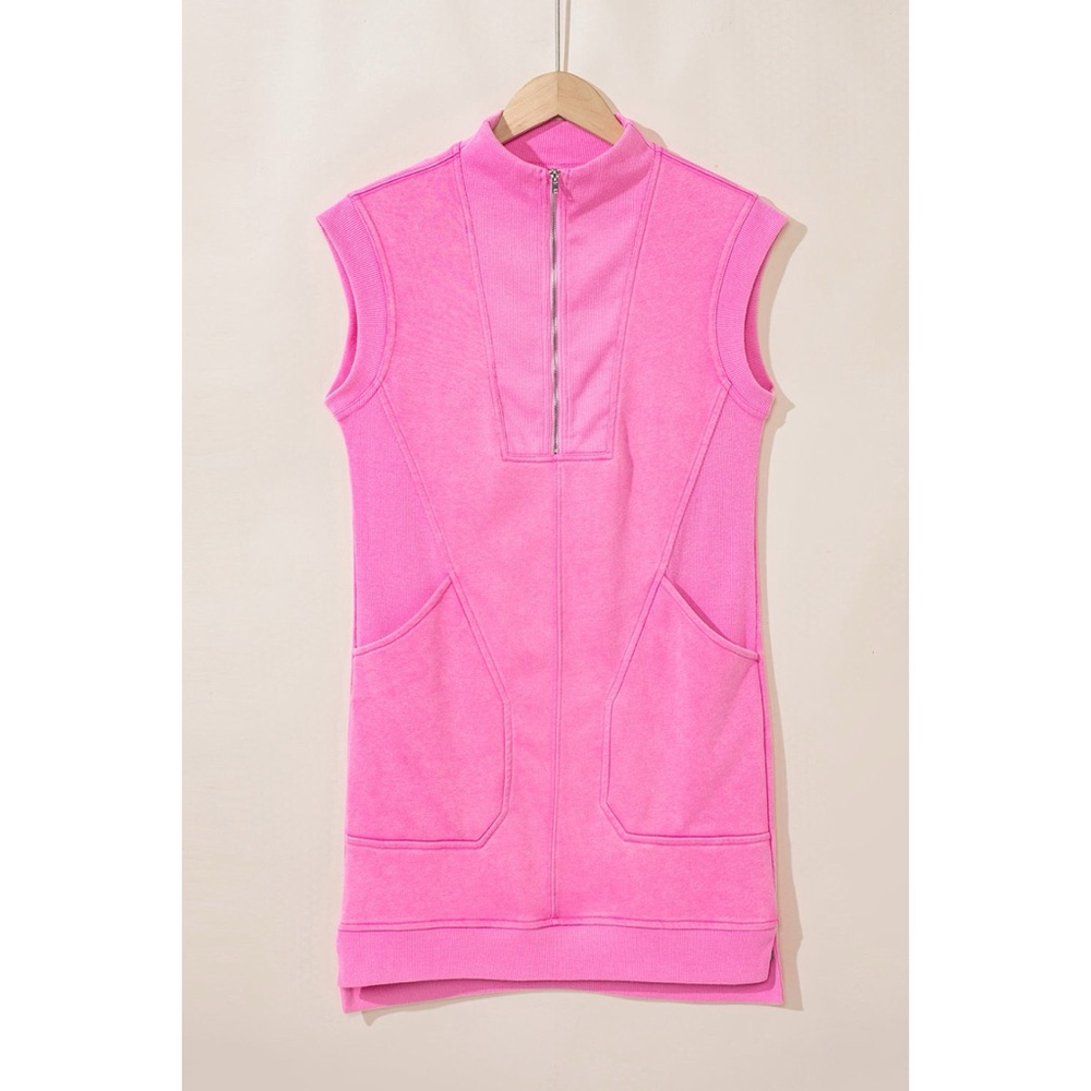 Pink Sweatshirt Dress - Picture 2 of 2